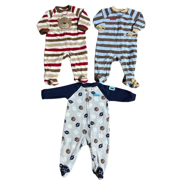 Carter's Other - Carter’s Baby Boy Fleece Footed Sleeper Bundle - 9M
